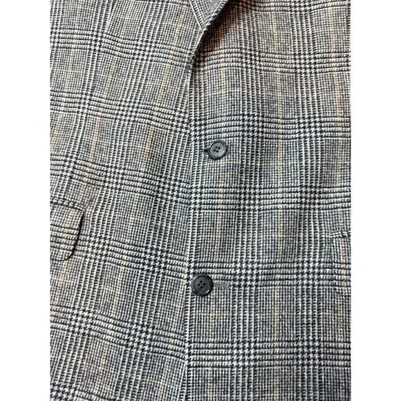 VTG Brooks Brothers EST 100% camel Hair hounds tooth check sport coat 42 XL